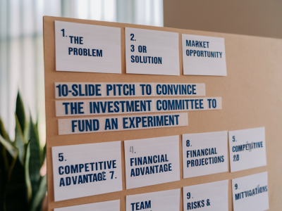 Convaincre le comité d'investissement: modèle de présentation en 10 slides pour financer une expérimentation