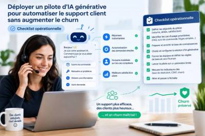 Déployer un pilote d'ia générative pour automatiser le support client sans augmenter le churn: checklist opérationnelle