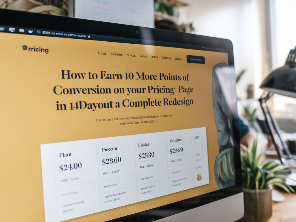 Comment gagner 10 points de conversion sur votre page tarif en 14 jours sans redesign complet