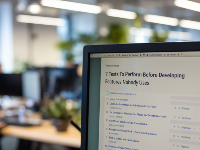 Comment arrêter de lancer des fonctionnalités que personne n'utilise : protocole en 7 tests avant développement