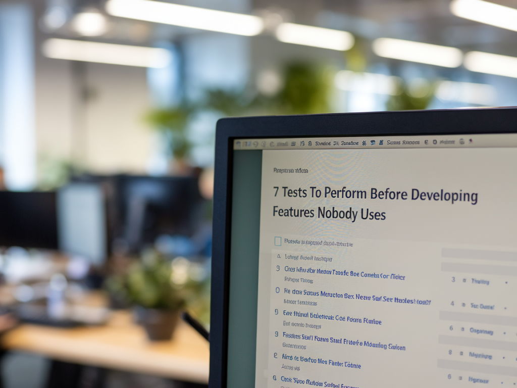 Comment arrêter de lancer des fonctionnalités que personne n'utilise : protocole en 7 tests avant développement
